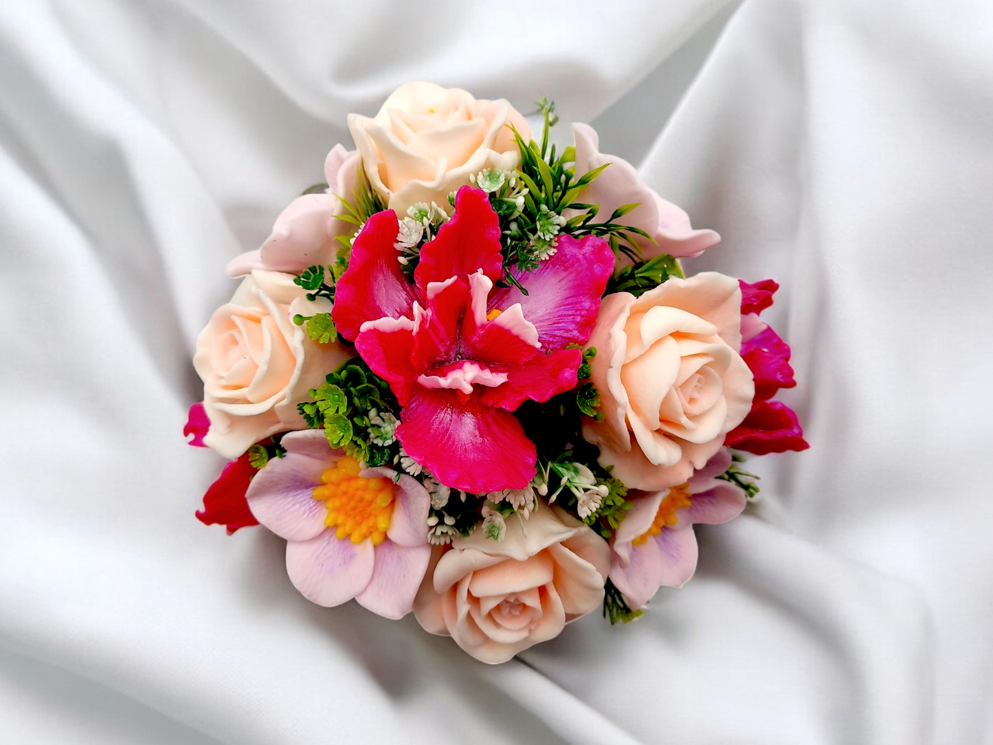 Flowers in Purple Bag