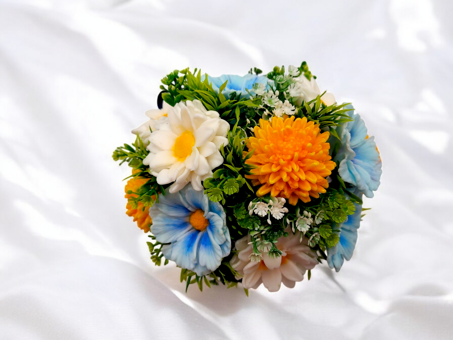 Wild Flowers in Blue Bag
