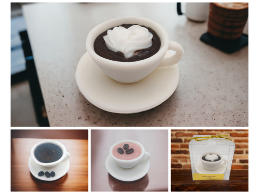 Coffee Cup Soap- Shea Butter Bar with Rich Coffee Scent