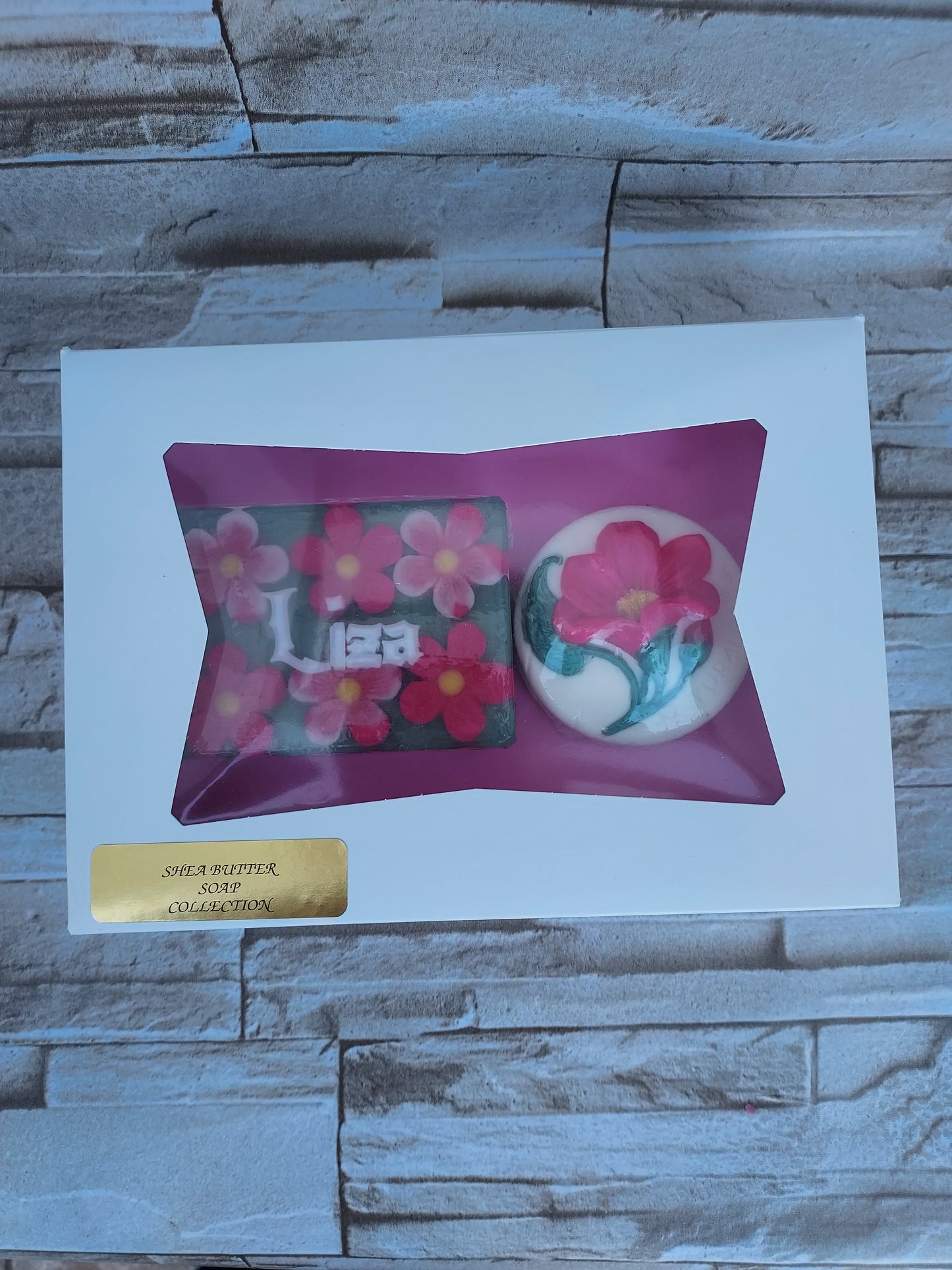 Custom Name Soap Gift Set with Magnolia Flower Soap