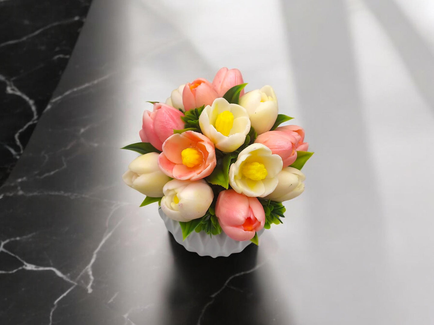 Tulip Flowers in Vase-Shea Butter Glycerin Soap