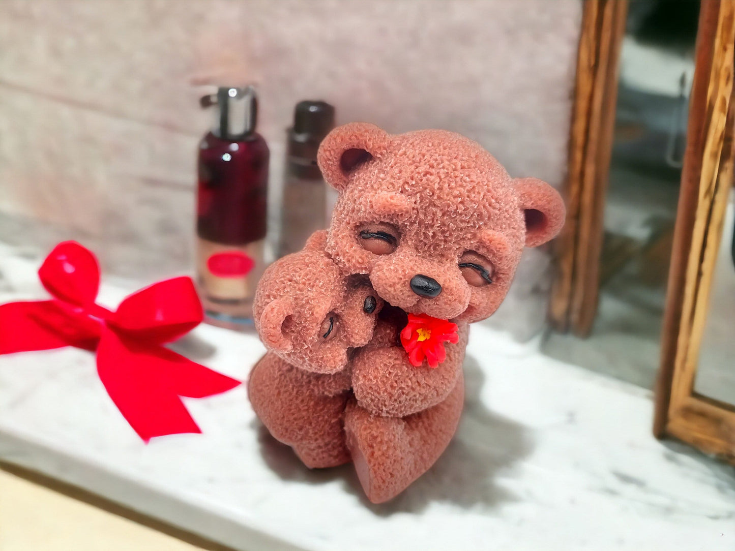 Bear Mom and Baby Soap Sculpture